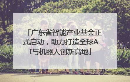 广东省智能产业基金正式启动，助力打造全球AI与机器人创新高地