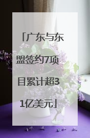 广东与东盟签约7项目累计超31亿美元