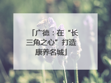 广德：在“长三角之心”打造康养名城