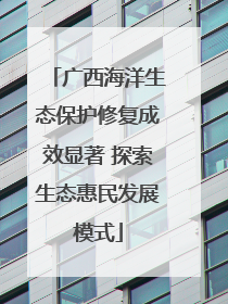 广西海洋生态保护修复成效显著 探索生态惠民发展模式