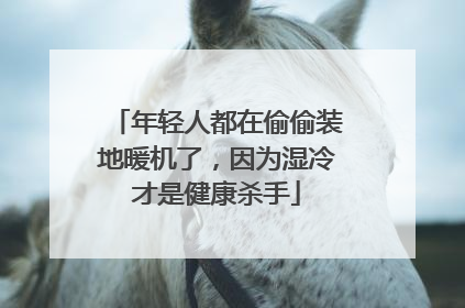 年轻人都在偷偷装地暖机了，因为湿冷才是健康杀手