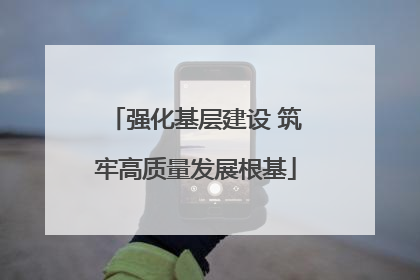 强化基层建设 筑牢高质量发展根基