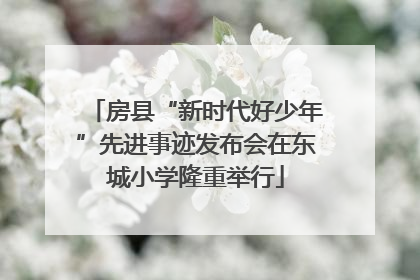 房县“新时代好少年”先进事迹发布会在东城小学隆重举行