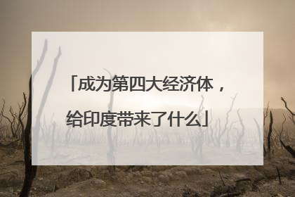 成为第四大经济体，给印度带来了什么