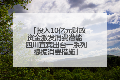 投入10亿元财政资金激发消费潜能 四川宜宾出台一系列提振消费措施