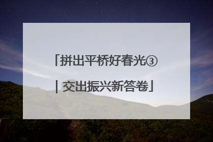 拼出平桥好春光③｜交出振兴新答卷