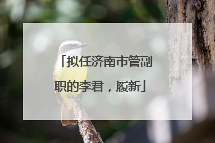 拟任济南市管副职的李君，履新