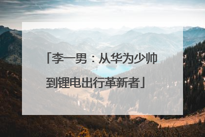 李一男：从华为少帅到锂电出行革新者