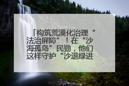 构筑荒漠化治理“法治屏障”！在“沙海孤岛”民勤，他们这样守护“沙退绿进”的生态奇迹