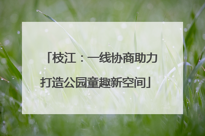 枝江：一线协商助力打造公园童趣新空间