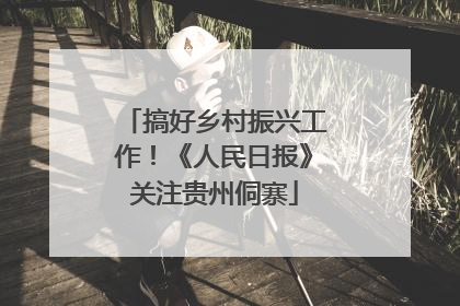 搞好乡村振兴工作！《人民日报》关注贵州侗寨