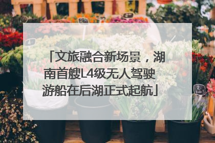 文旅融合新场景，湖南首艘L4级无人驾驶游船在后湖正式起航