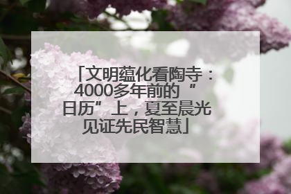 文明蕴化看陶寺：4000多年前的“日历”上，夏至晨光见证先民智慧