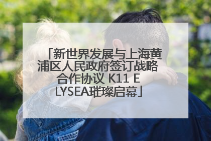 新世界发展与上海黄浦区人民政府签订战略合作协议 K11 ELYSEA璀璨启幕