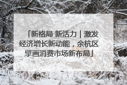 新格局 新活力｜激发经济增长新动能，余杭区擘画消费市场新布局