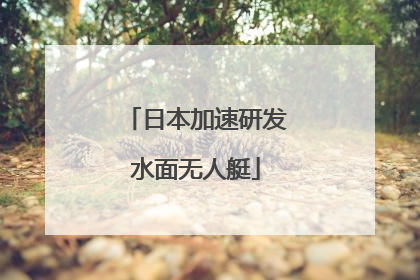 日本加速研发水面无人艇