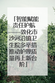 智能赋能 责任护航——敦化市沙河沿镇卫生院多举措推动护理质量再上新台阶