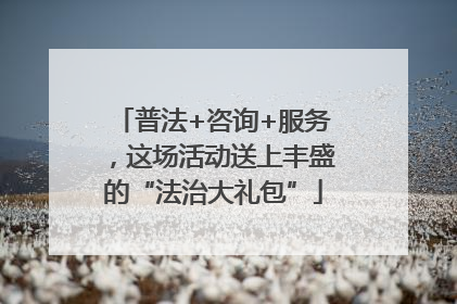 普法+咨询+服务，这场活动送上丰盛的“法治大礼包”