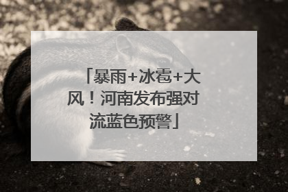 暴雨+冰雹+大风！河南发布强对流蓝色预警