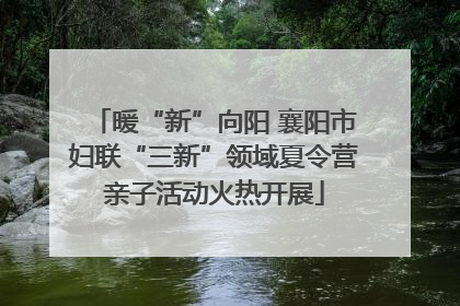 暖“新”向阳 襄阳市妇联“三新”领域夏令营亲子活动火热开展