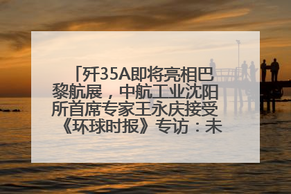 歼35A即将亮相巴黎航展，中航工业沈阳所首席专家王永庆接受《环球时报》专访：未来数量可以有很多