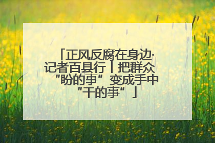 正风反腐在身边·记者百县行丨把群众“盼的事”变成手中“干的事”