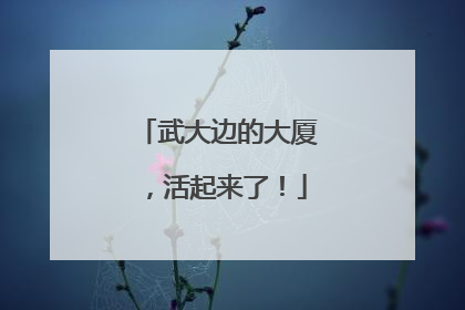 武大边的大厦，活起来了！