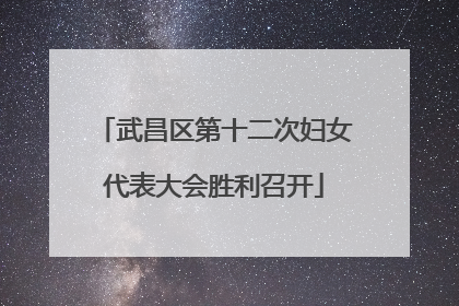 武昌区第十二次妇女代表大会胜利召开