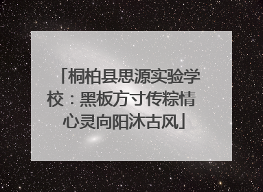 桐柏县思源实验学校：黑板方寸传粽情 心灵向阳沐古风