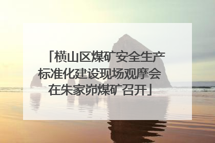 横山区煤矿安全生产标准化建设现场观摩会在朱家峁煤矿召开