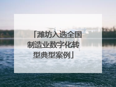 潍坊入选全国制造业数字化转型典型案例