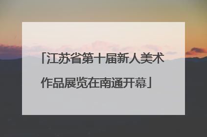 江苏省第十届新人美术作品展览在南通开幕