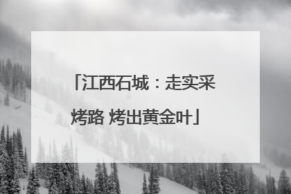 江西石城：走实采烤路 烤出黄金叶