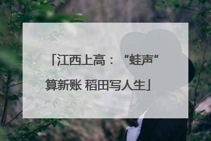 江西上高：“蛙声”算新账 稻田写人生