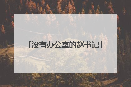没有办公室的赵书记