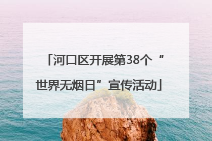 河口区开展第38个“世界无烟日”宣传活动