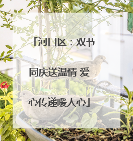 河口区：双节同庆送温情 爱心传递暖人心