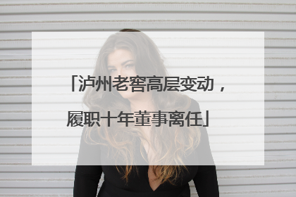 泸州老窖高层变动，履职十年董事离任