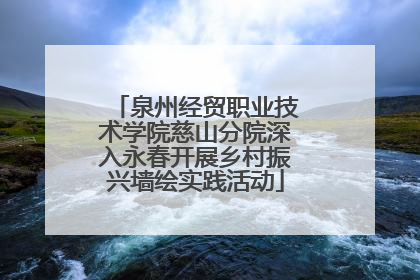 泉州经贸职业技术学院慈山分院深入永春开展乡村振兴墙绘实践活动