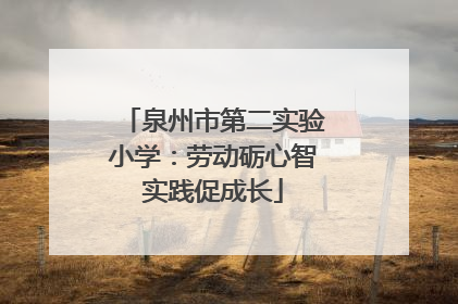 泉州市第二实验小学：劳动砺心智实践促成长