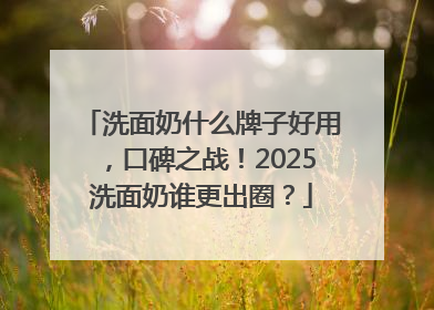 洗面奶什么牌子好用，口碑之战！2025洗面奶谁更出圈？