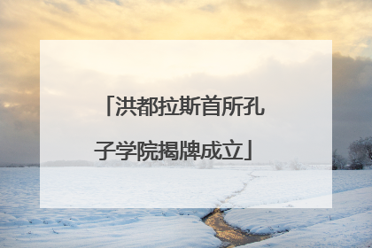 洪都拉斯首所孔子学院揭牌成立