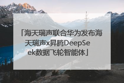 海天瑞声联合华为发布海天瑞声x昇腾DeepSeek数据飞轮智能体