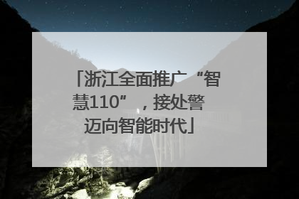 浙江全面推广“智慧110”，接处警迈向智能时代