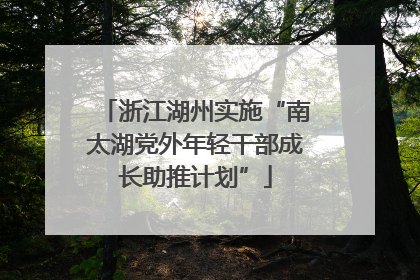 浙江湖州实施“南太湖党外年轻干部成长助推计划”