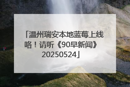 温州瑞安本地蓝莓上线咯！请听《90早新闻》20250524