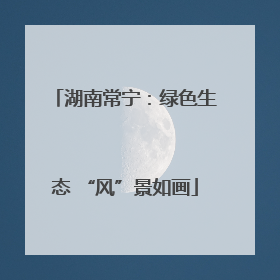 湖南常宁：绿色生态 “风”景如画