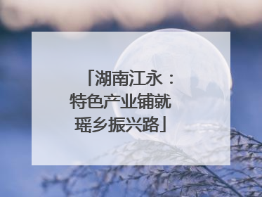 湖南江永：特色产业铺就瑶乡振兴路