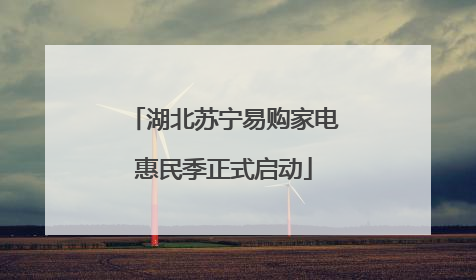 湖北苏宁易购家电惠民季正式启动