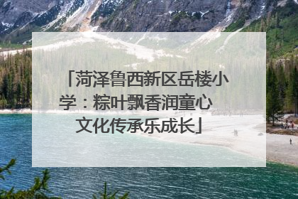 菏泽鲁西新区岳楼小学：粽叶飘香润童心 文化传承乐成长